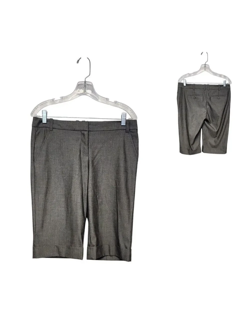 The Limited Herringbone Drew Fit Bermuda Casual Dress Shorts Color Gray Size 6